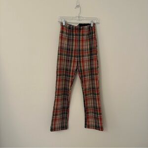 Free People Plaid/Tartan Stretch Flare Pants